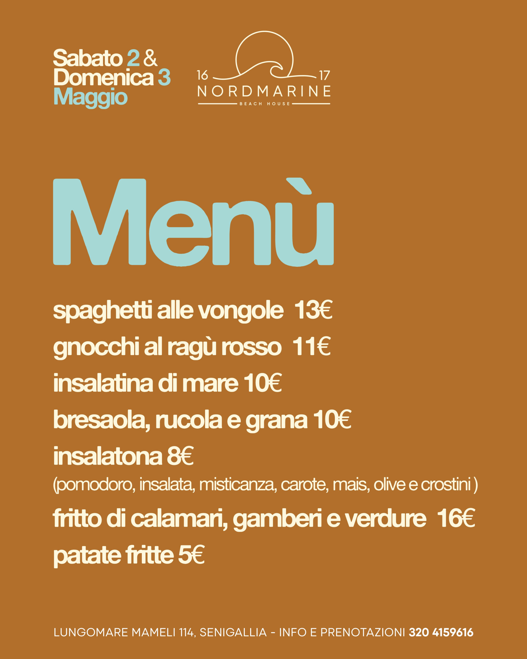 menù ristorante hotel senigallia 2 e 3 maggio