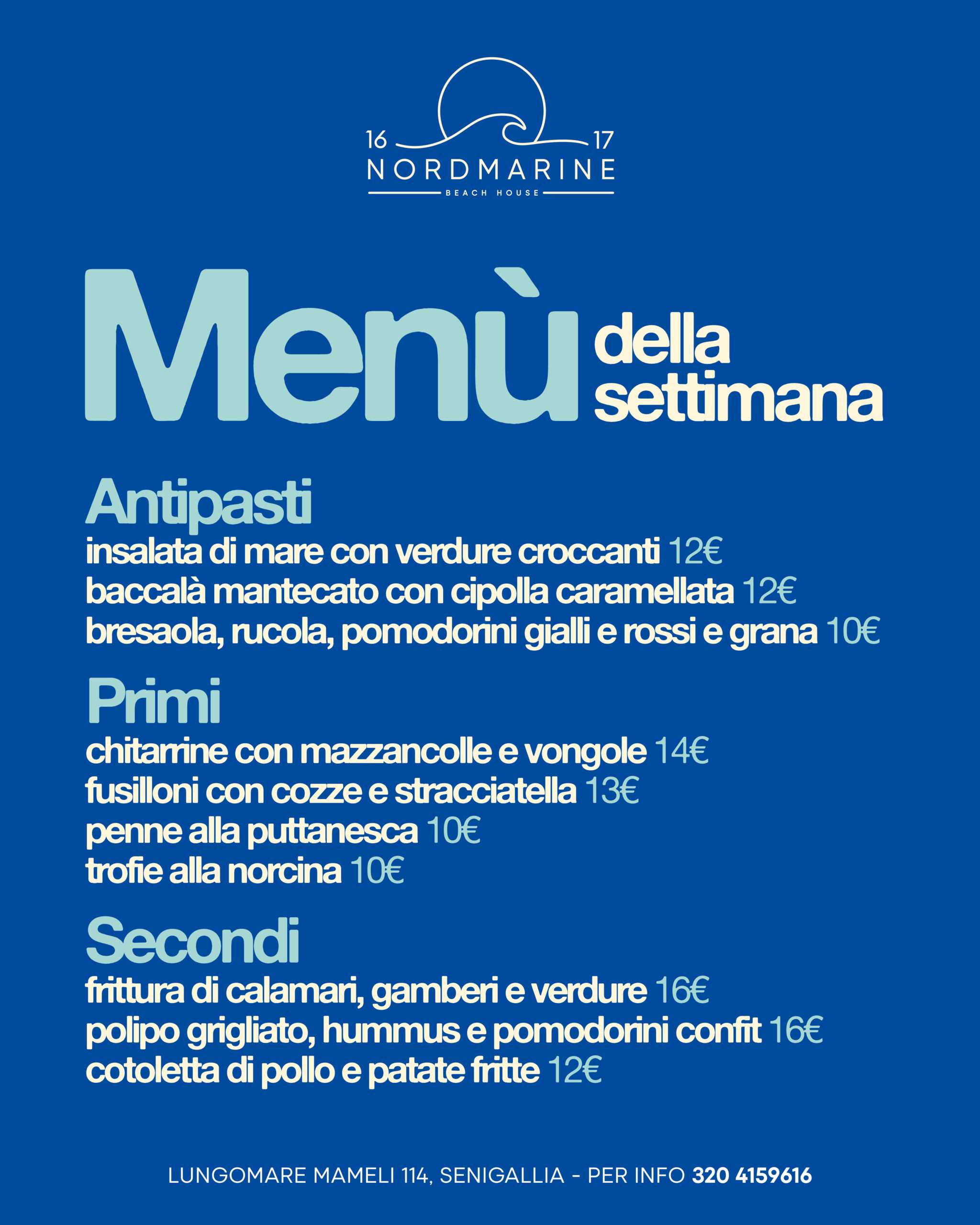 menù ristorante hotel senigallia